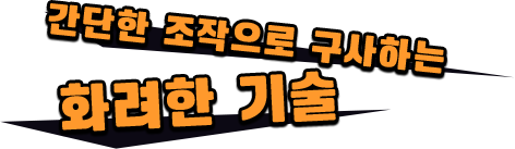 간단한 조작으로 구사하는 화려한 기술