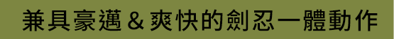 兼具豪邁＆爽快的劍忍一體動作